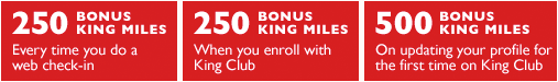 250-500-250 Bonus Miles